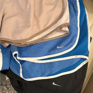 Nike Women's 3-Pack Athletic Shorts — Blue, Black & Beige